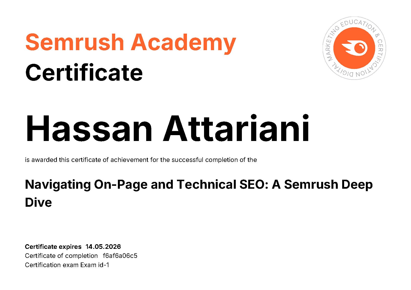 سئوی داخلی و فنی